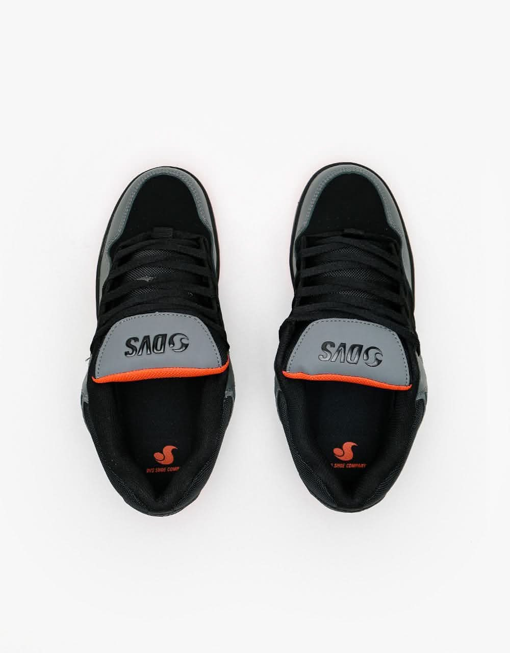 DVS Enduro 125 Skate Shoes - Black/Charcoal/Orange Nubuck