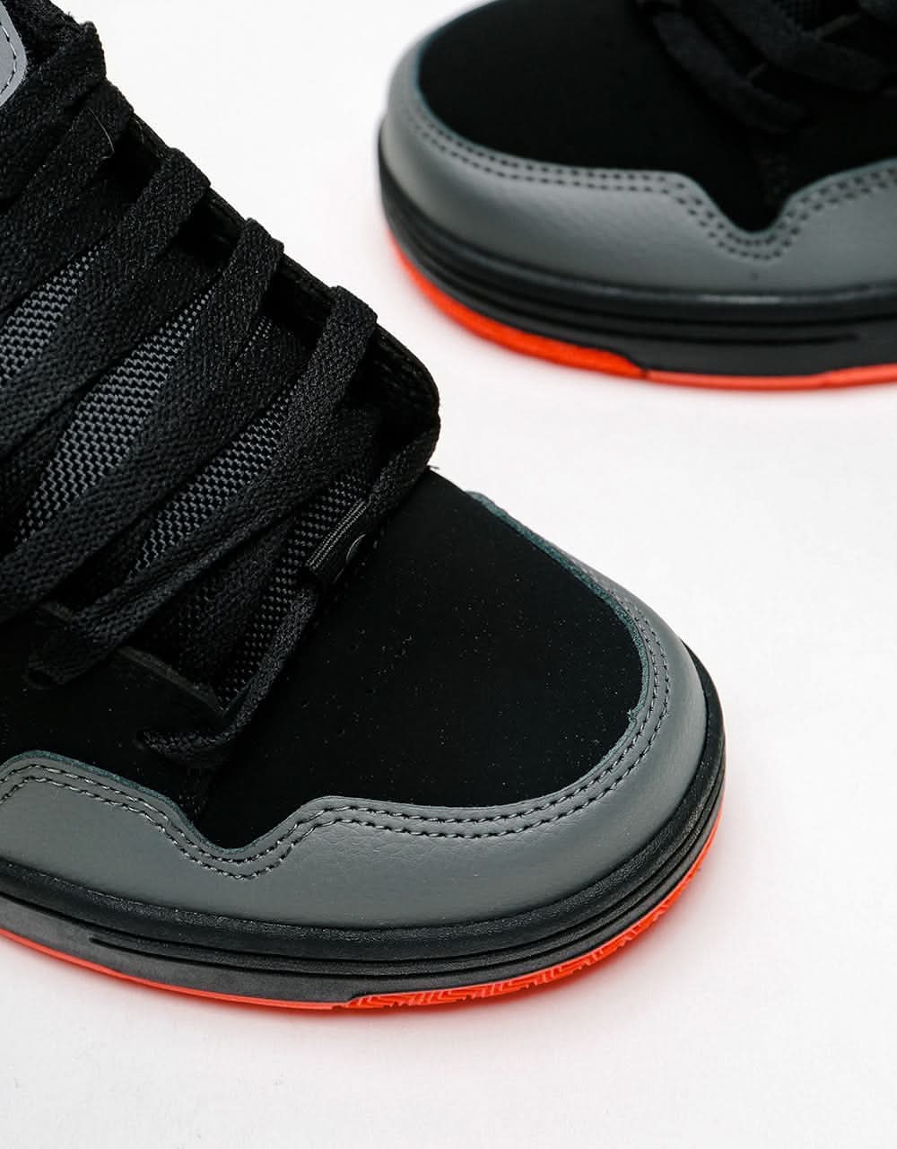 DVS Enduro 125 Skate Shoes - Black/Charcoal/Orange Nubuck