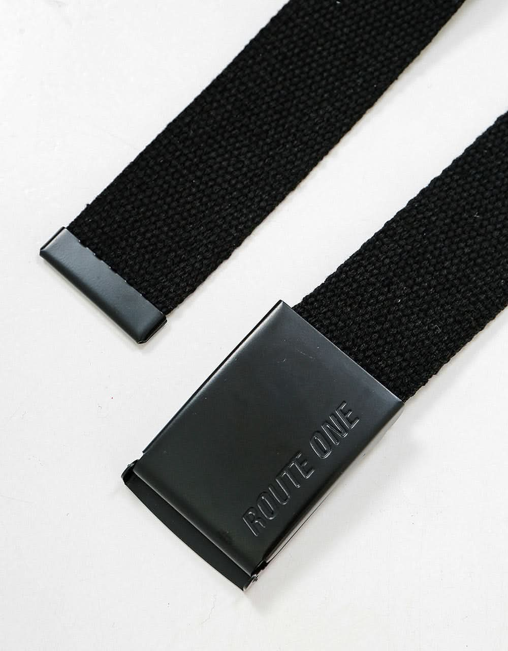 Route One Athletic Web Belt - Black