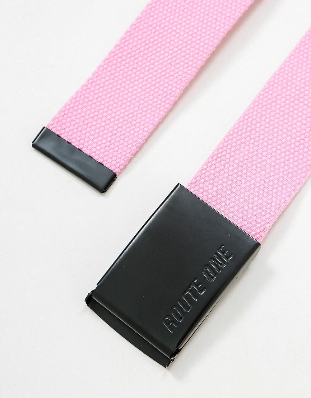 Route One Athletic Web Belt - Light Pink