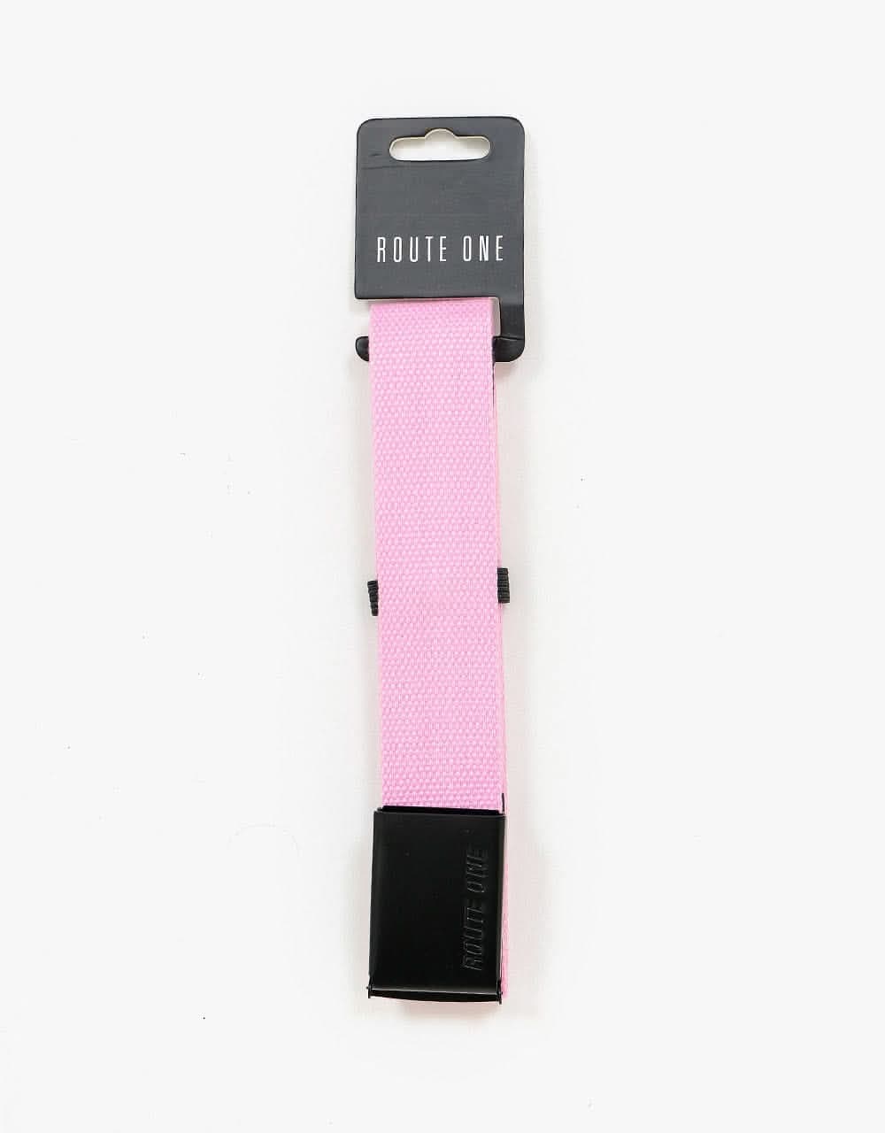 Route One Athletic Web Belt - Light Pink