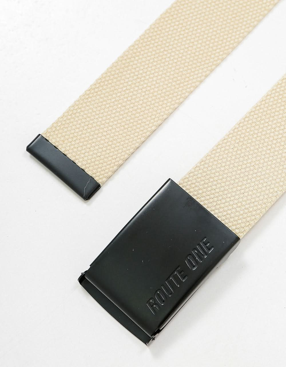 Route One Athletic Web Belt - Beige