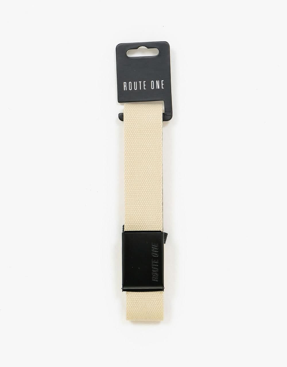 Route One Athletic Web Belt - Beige