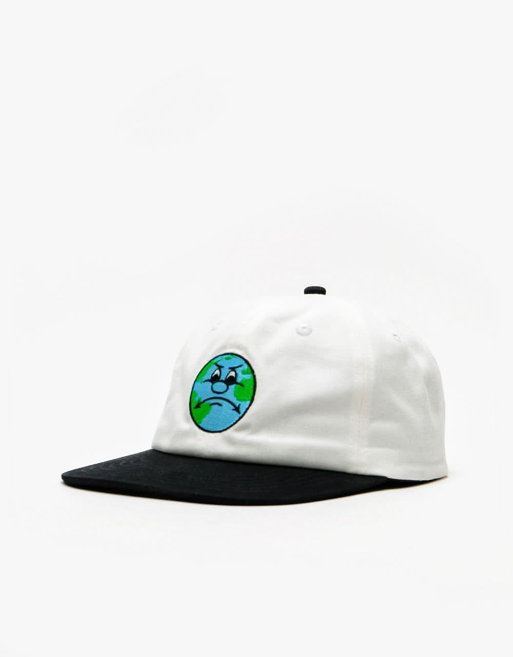 Butter Goods World 6 Panel Cap - White/Black