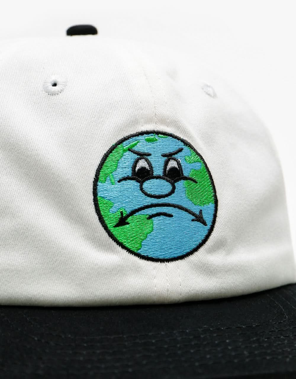 Butter Goods World 6 Panel Cap - White/Black