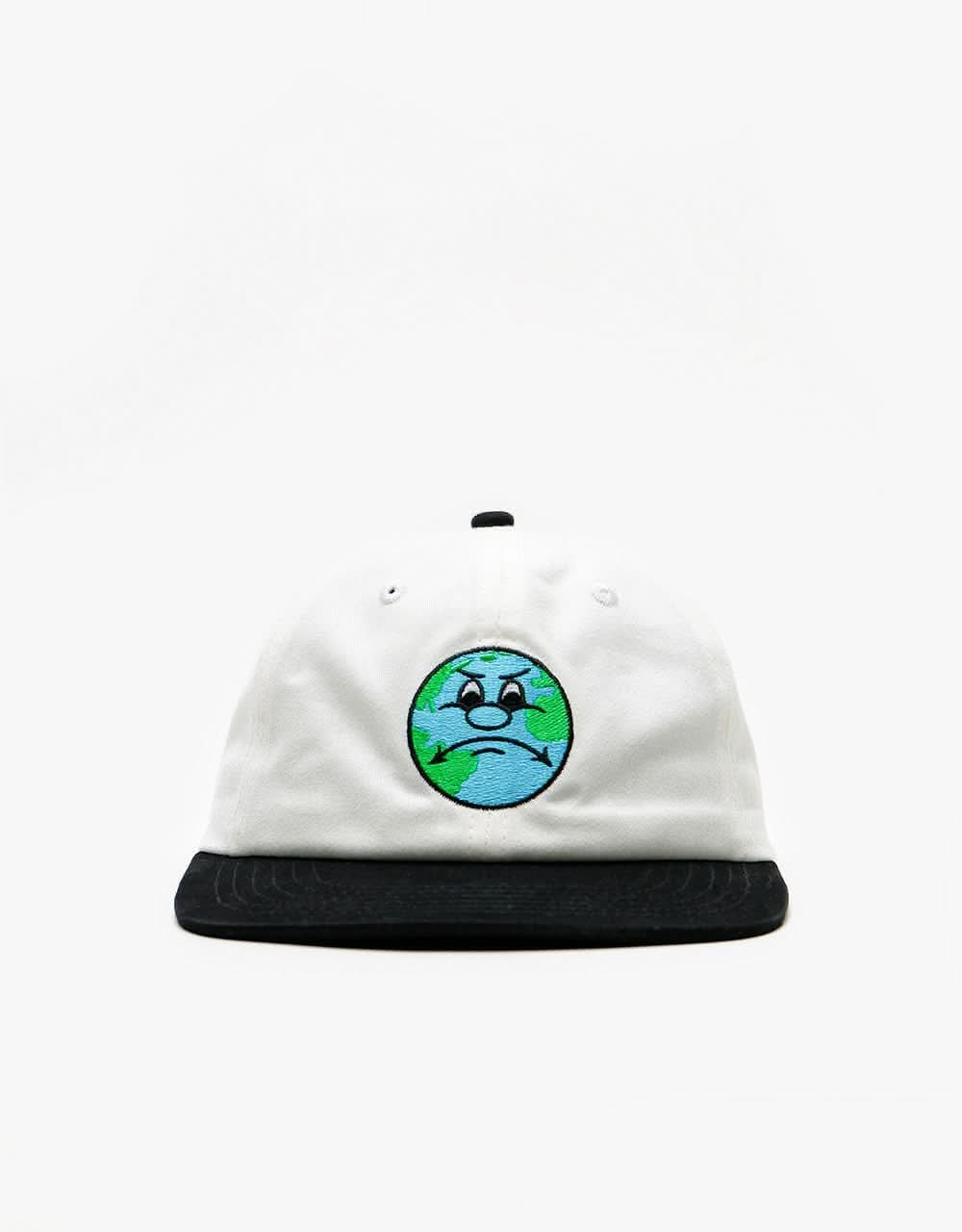 Butter Goods World 6 Panel Cap - White/Black