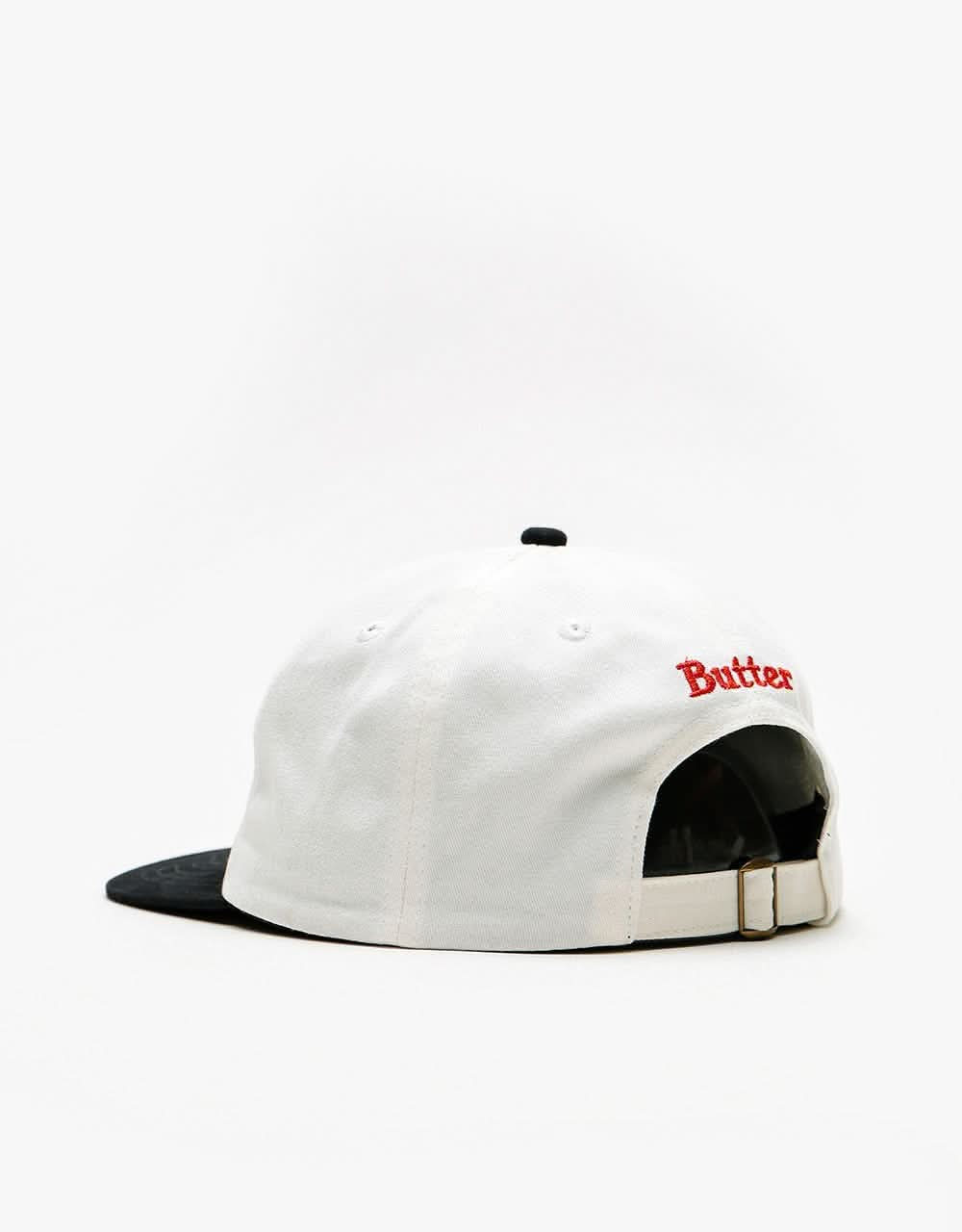 Butter Goods World 6 Panel Cap - White/Black