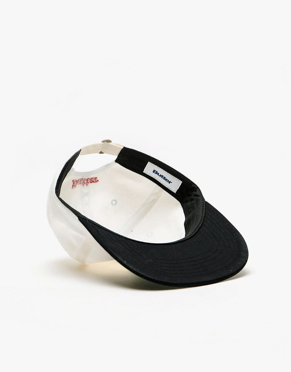 Butter Goods World 6 Panel Cap - White/Black