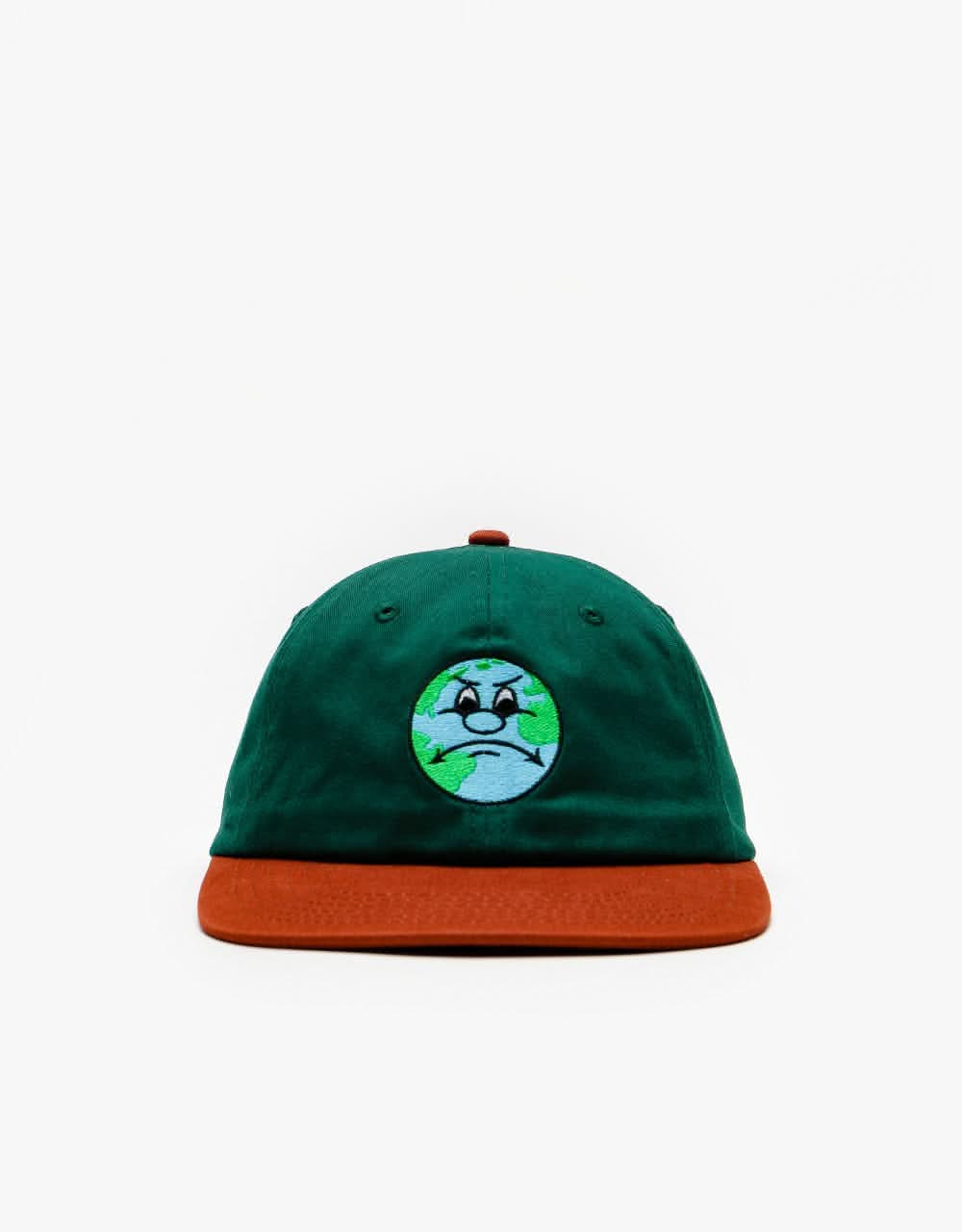 Butter Goods World 6 Panel Cap - Forest/Burnt Orange