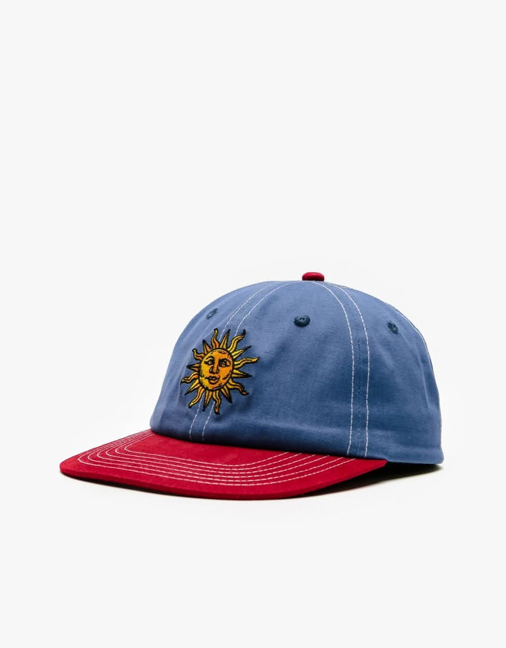 Butter Goods Sun 6 Panel Cap - Navy/Burgundy