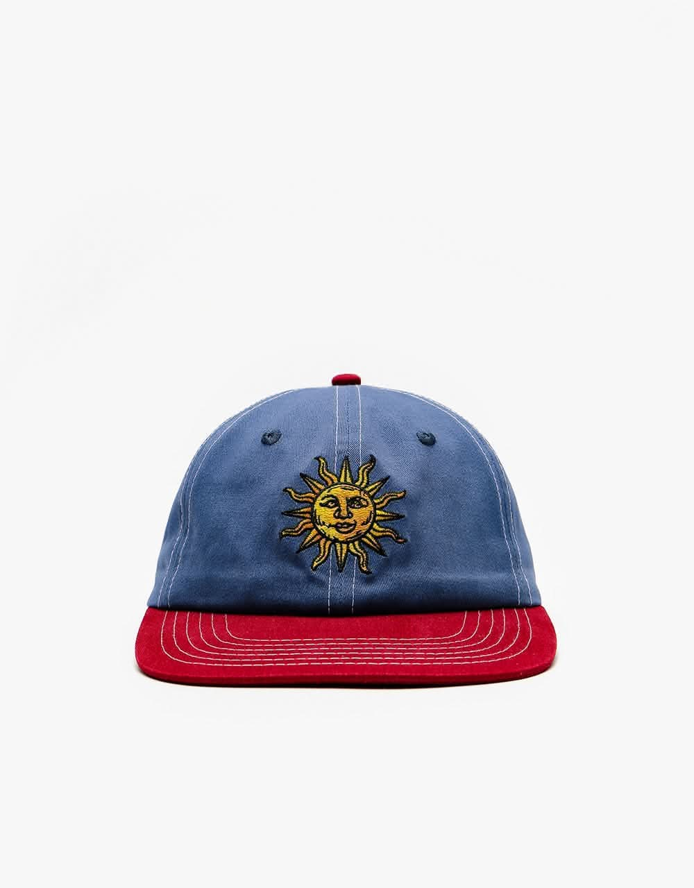 Butter Goods Sun 6 Panel Cap - Navy/Burgundy