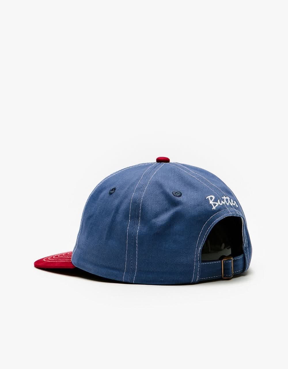 Butter Goods Sun 6 Panel Cap - Navy/Burgundy