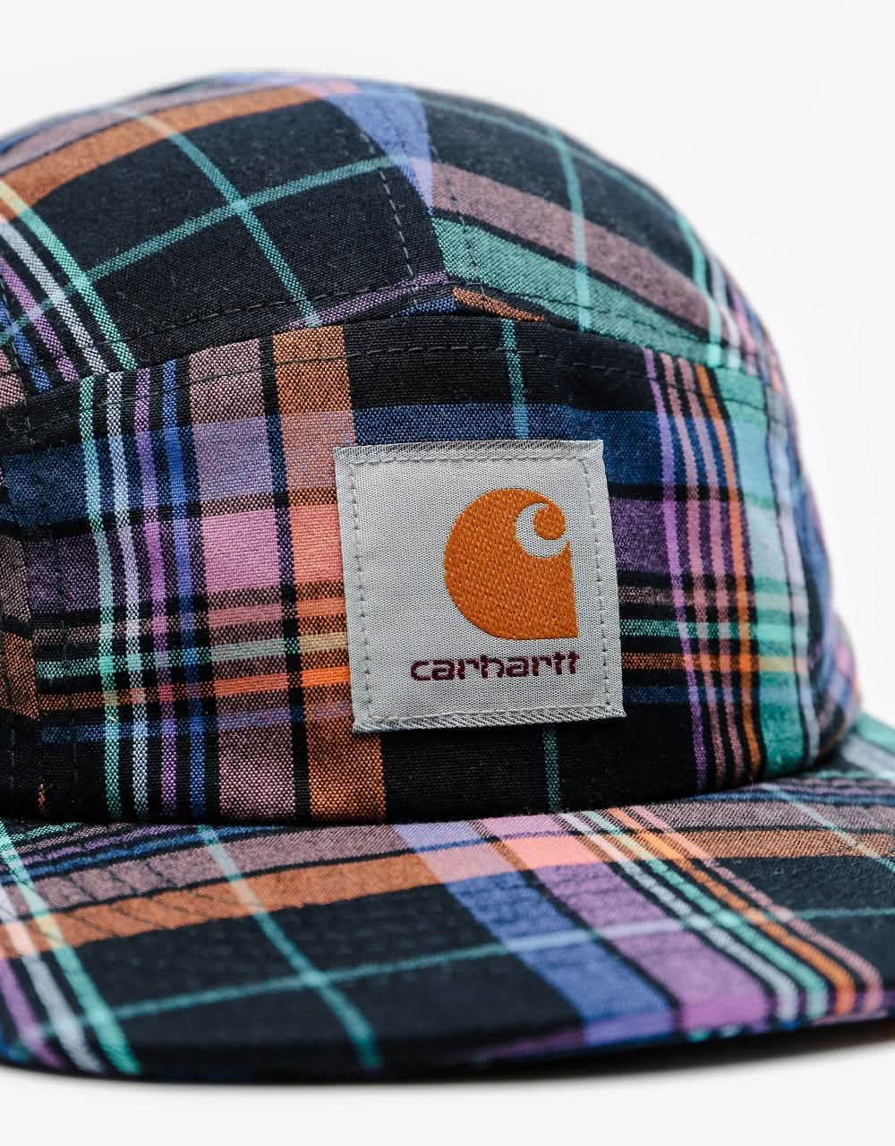 Carhartt WIP Vilay 5 Panel Cap - Vilay Check/Dark Navy