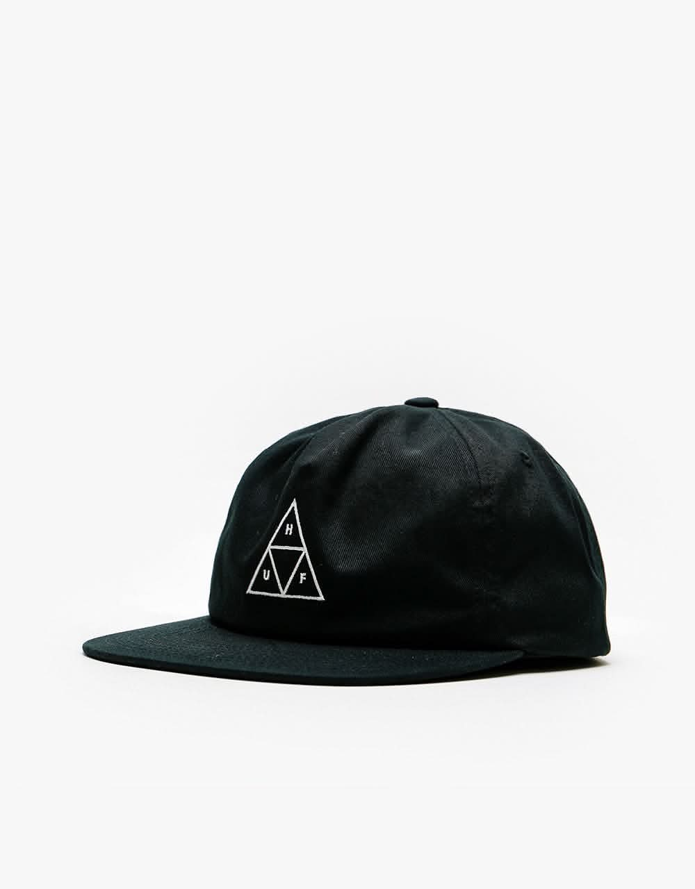 HUF Unstructured Triple Triangle Snapback Cap - Black