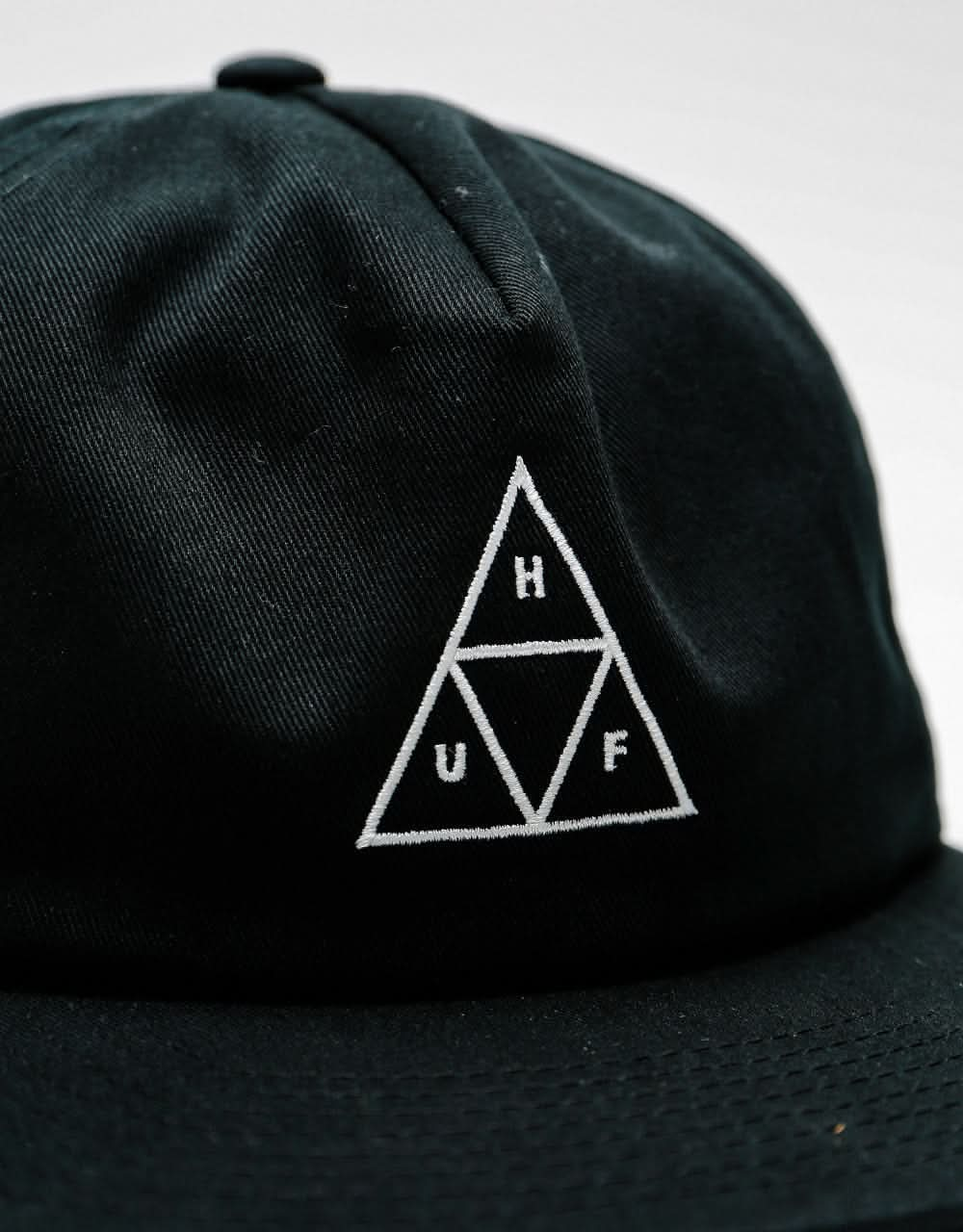 HUF Unstructured Triple Triangle Snapback Cap - Black