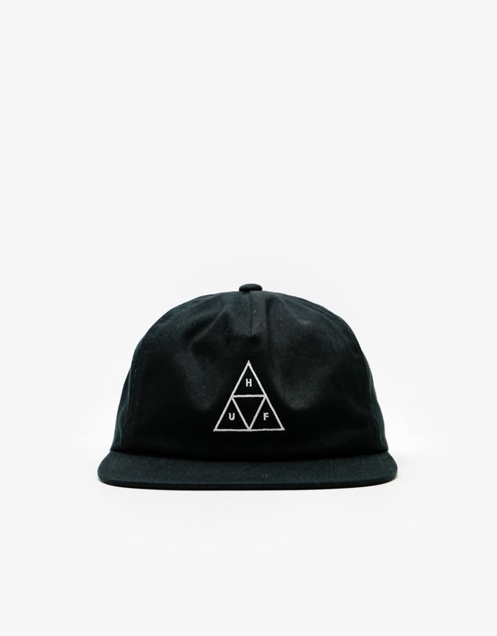 HUF Unstructured Triple Triangle Snapback Cap - Black