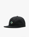 Magenta Plant 6 Panel Cap - Black