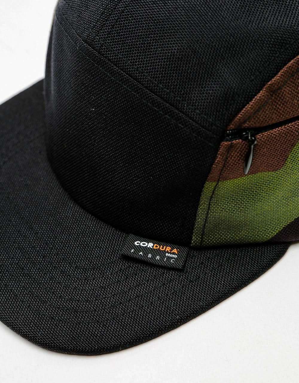 New Era x Cordura Camo Side 5 Panel Cap - Black