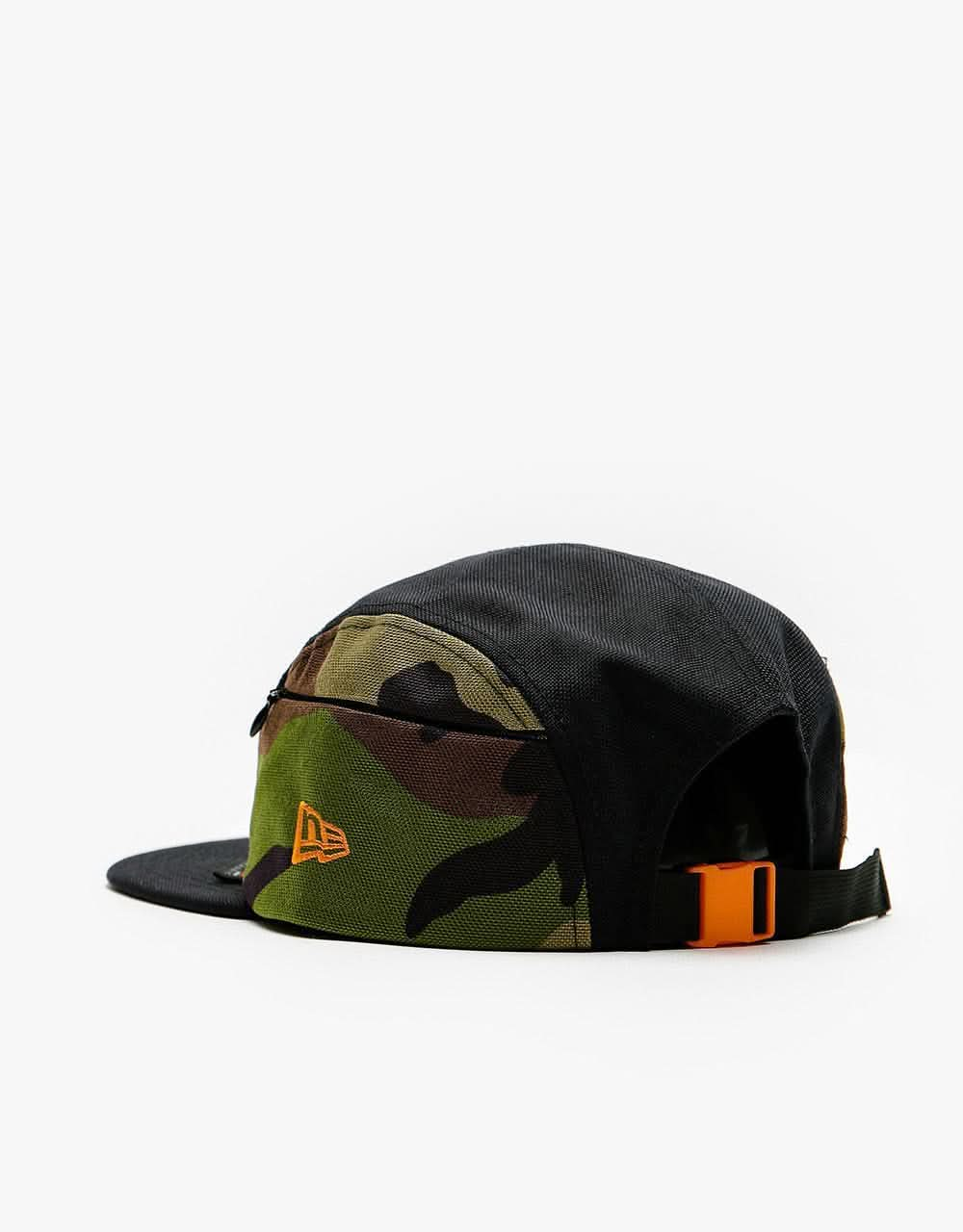 New Era x Cordura Camo Side 5 Panel Cap - Black