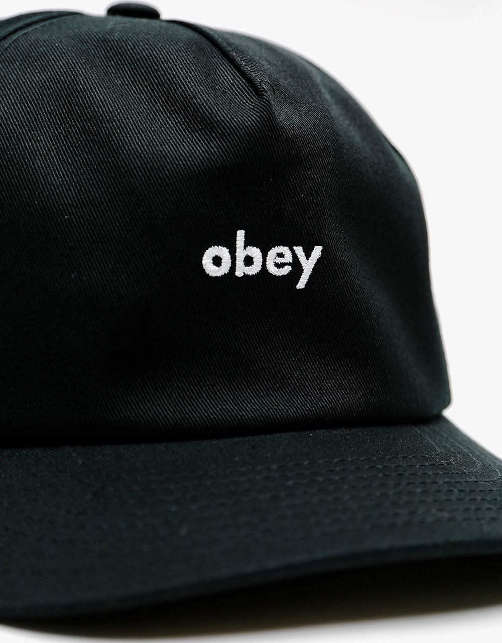 Obey Lowercase Snapback Cap - Black