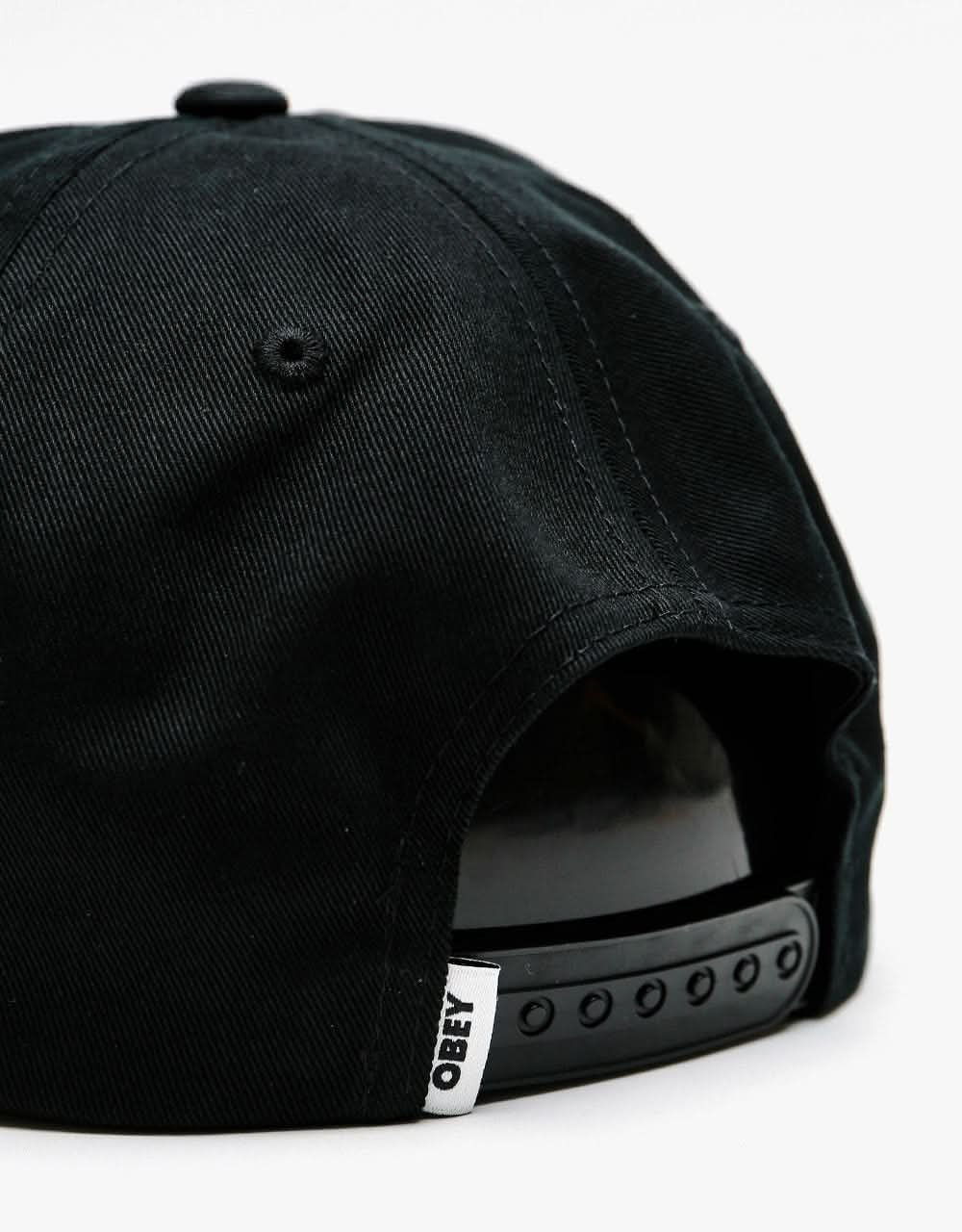 Obey Lowercase Snapback Cap - Black