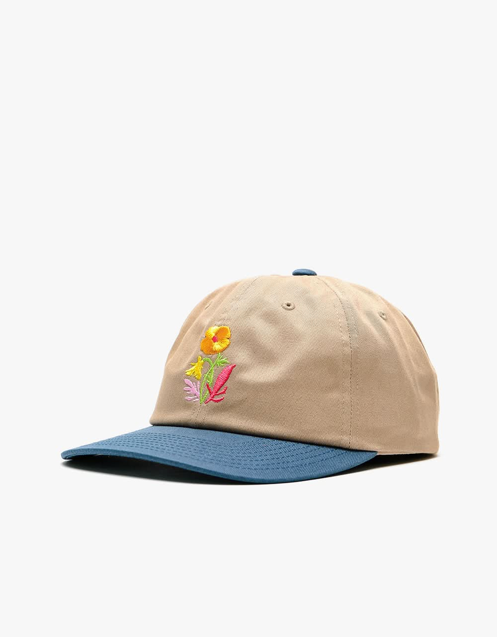 Obey Universe 6 Panel Strapback Cap - Light Khaki Multi