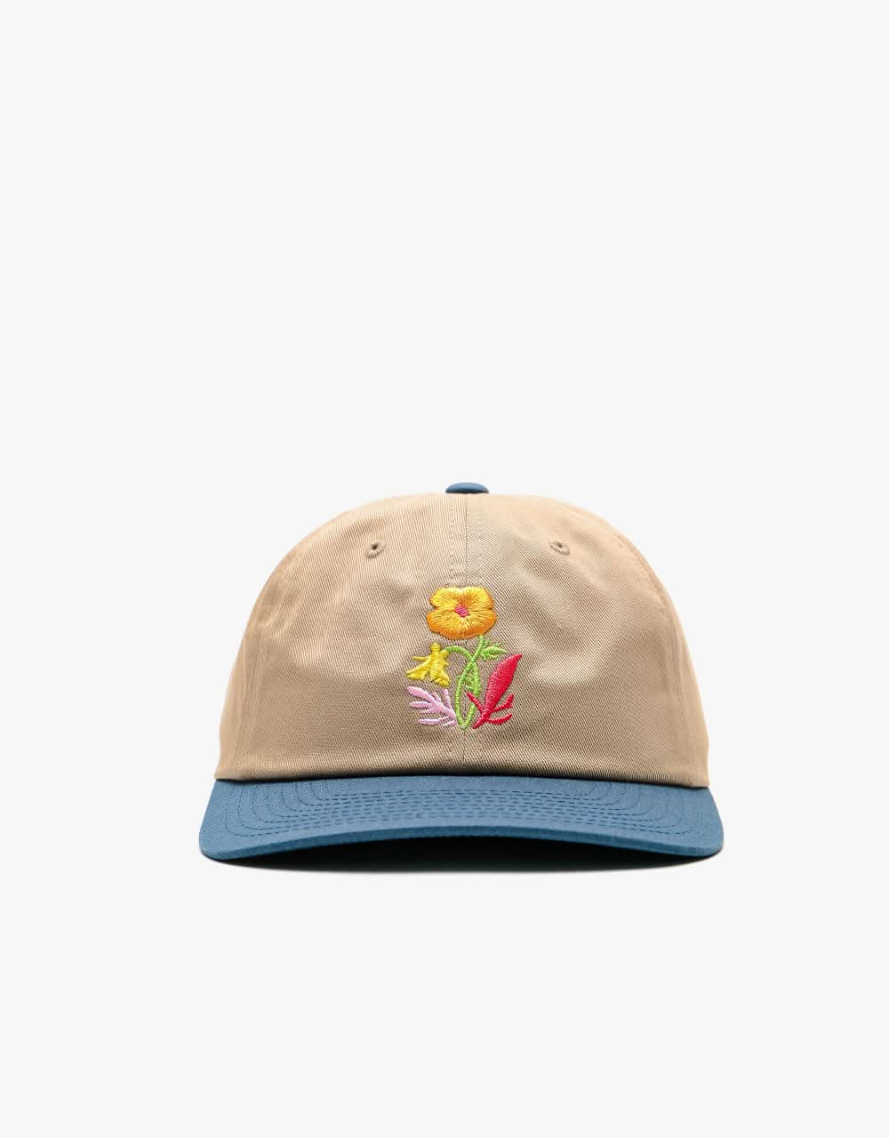 Obey Universe 6 Panel Strapback Cap - Light Khaki Multi