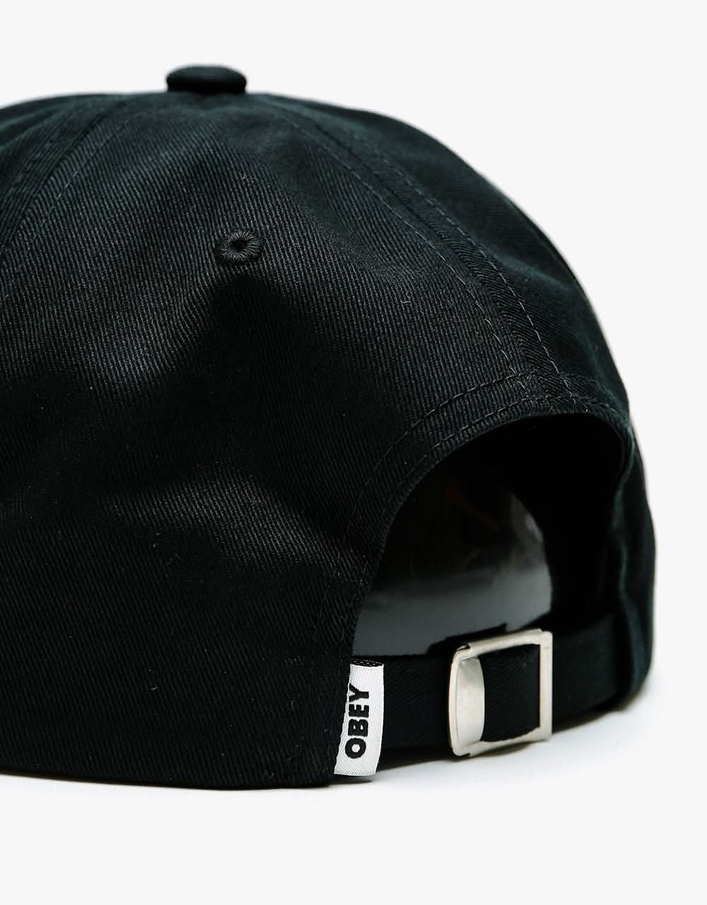 Obey Hell On Earth 6 Panel Strapback Cap - Black