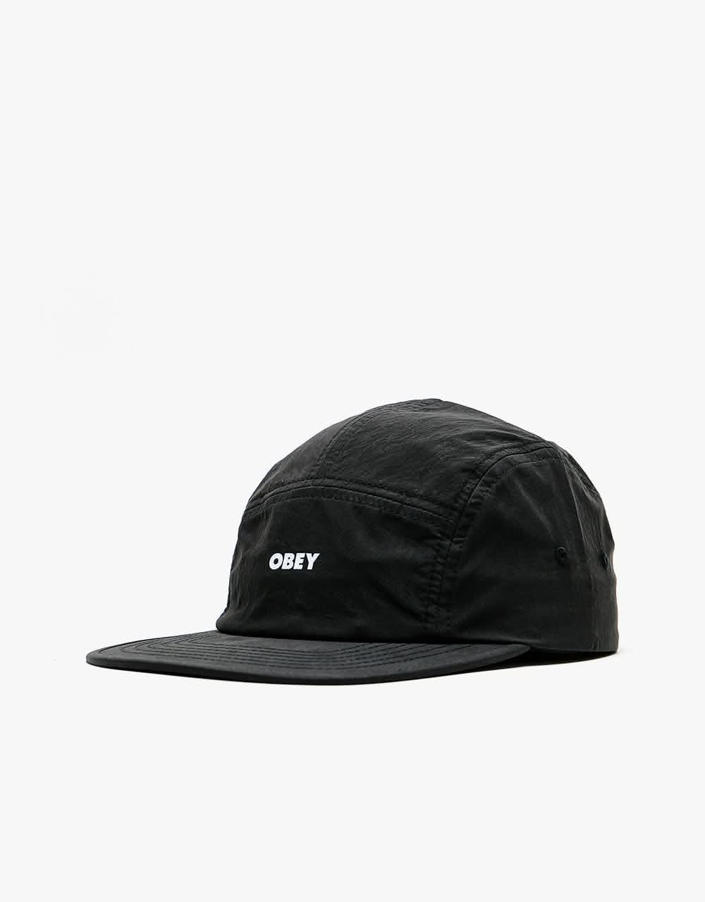 Obey Crunchy Camp 5 Panel Cap - Black