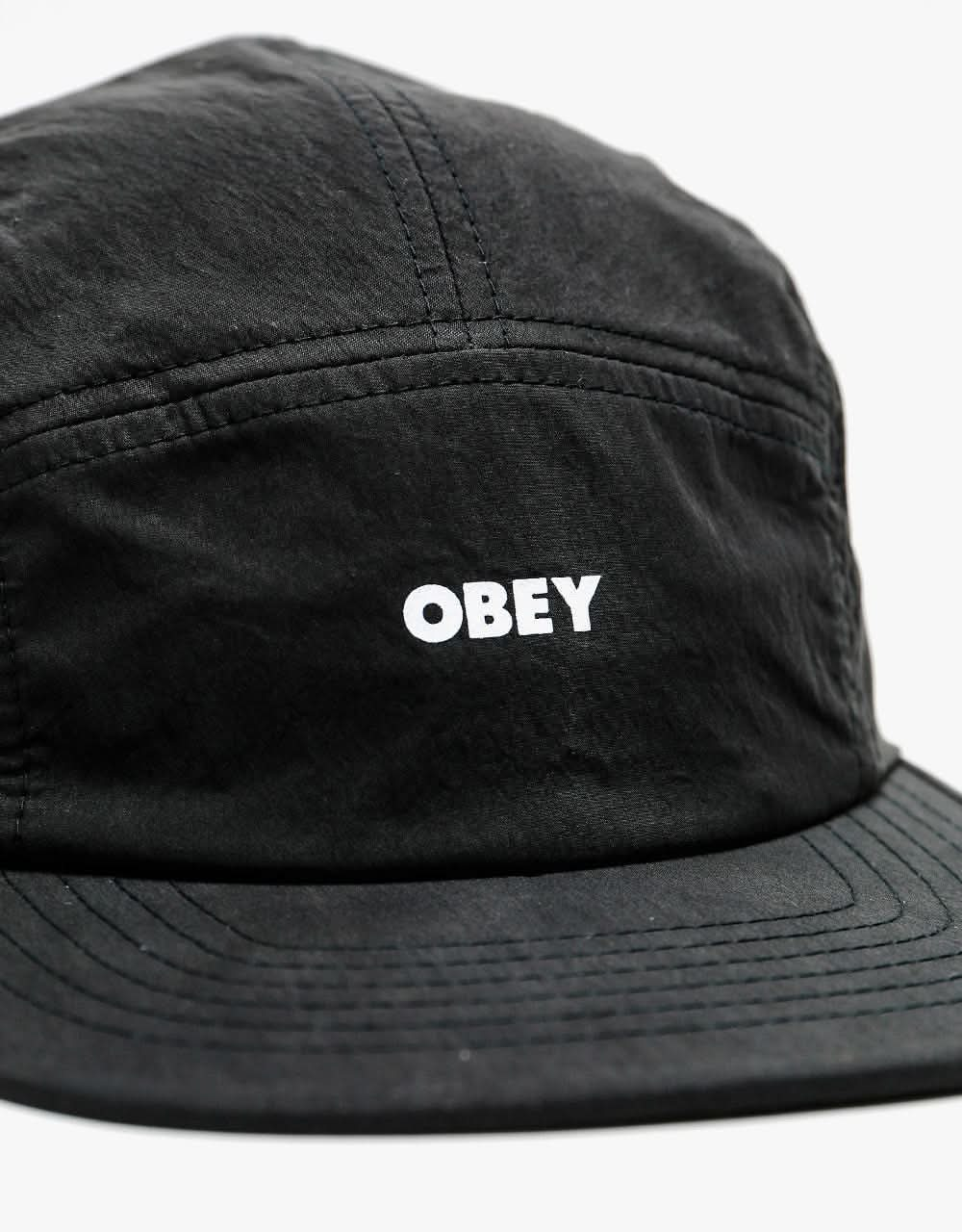 Obey Crunchy Camp 5 Panel Cap - Black