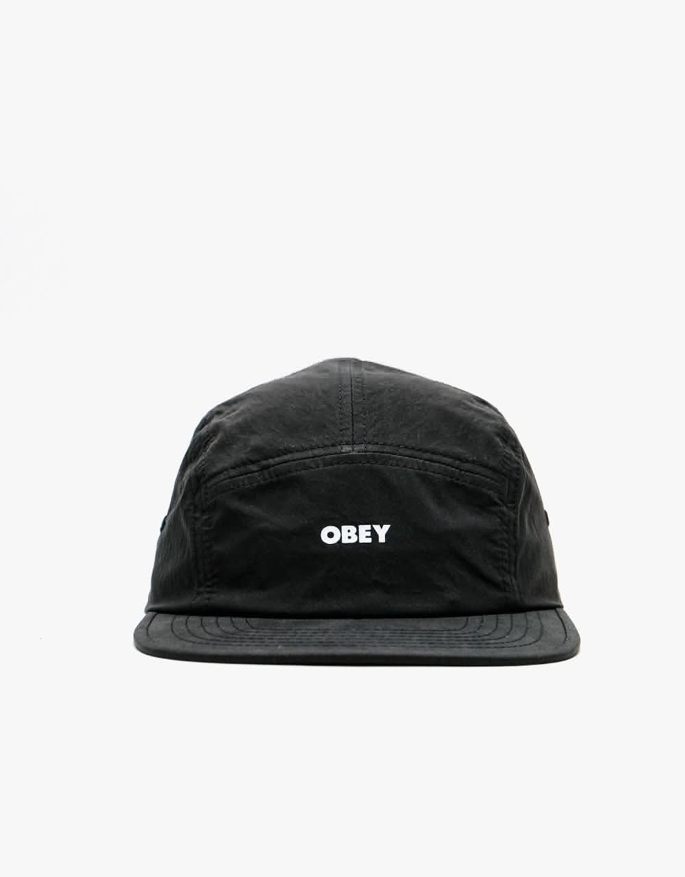 Obey Crunchy Camp 5 Panel Cap - Black