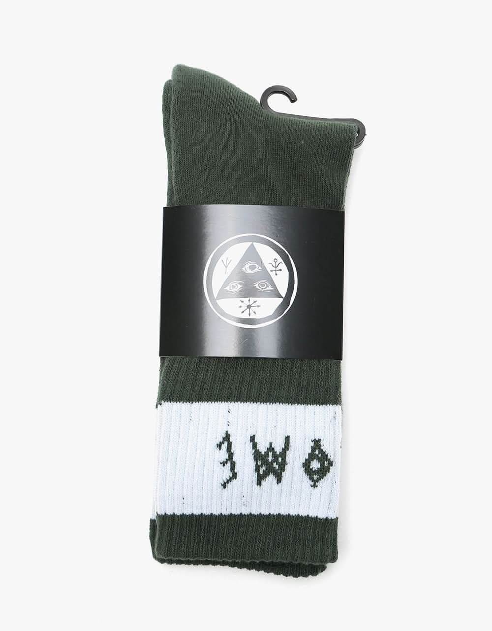 Welcome Summon Socks - Forest/White