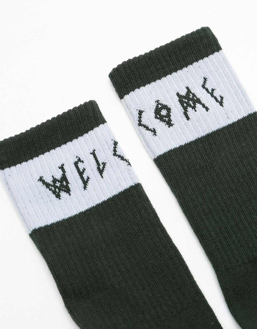 Welcome Summon Socks - Forest/White