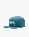 Stüssy Stock Snapback Cap - Steel Blue