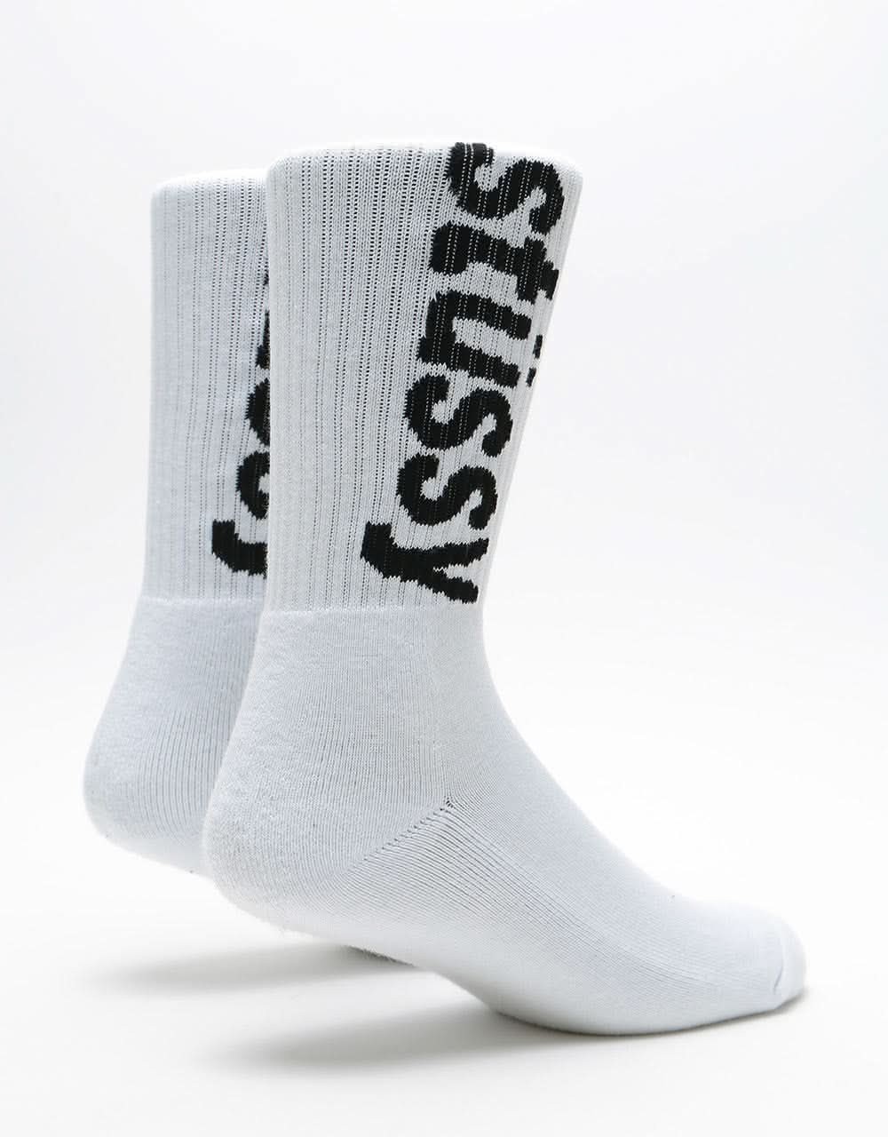 Stüssy Helvetica Jacquard Crew Socks - White