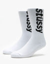 Stüssy Helvetica Jacquard Crew Socks - White