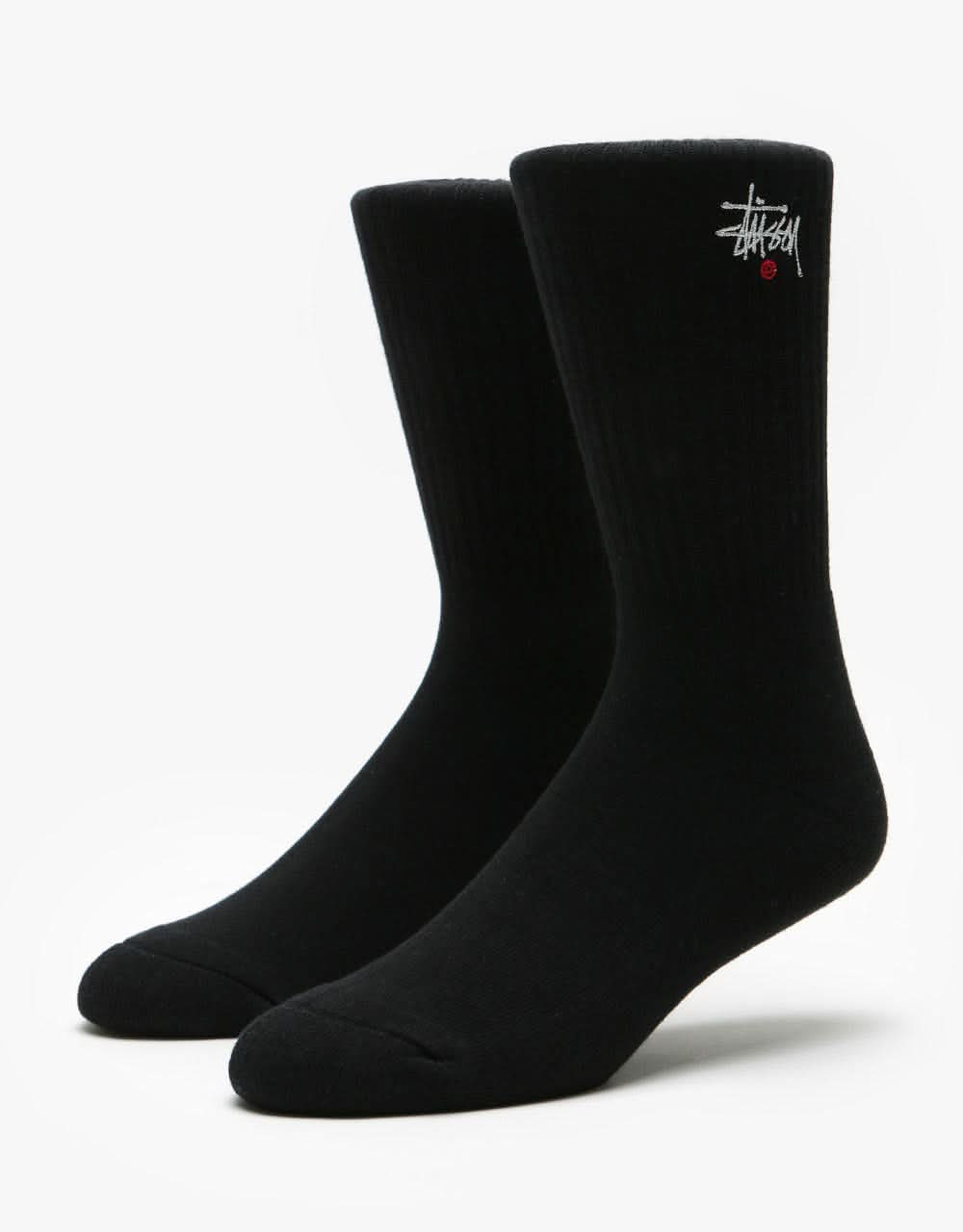 Stüssy Basic Logo Crew Socks - Black