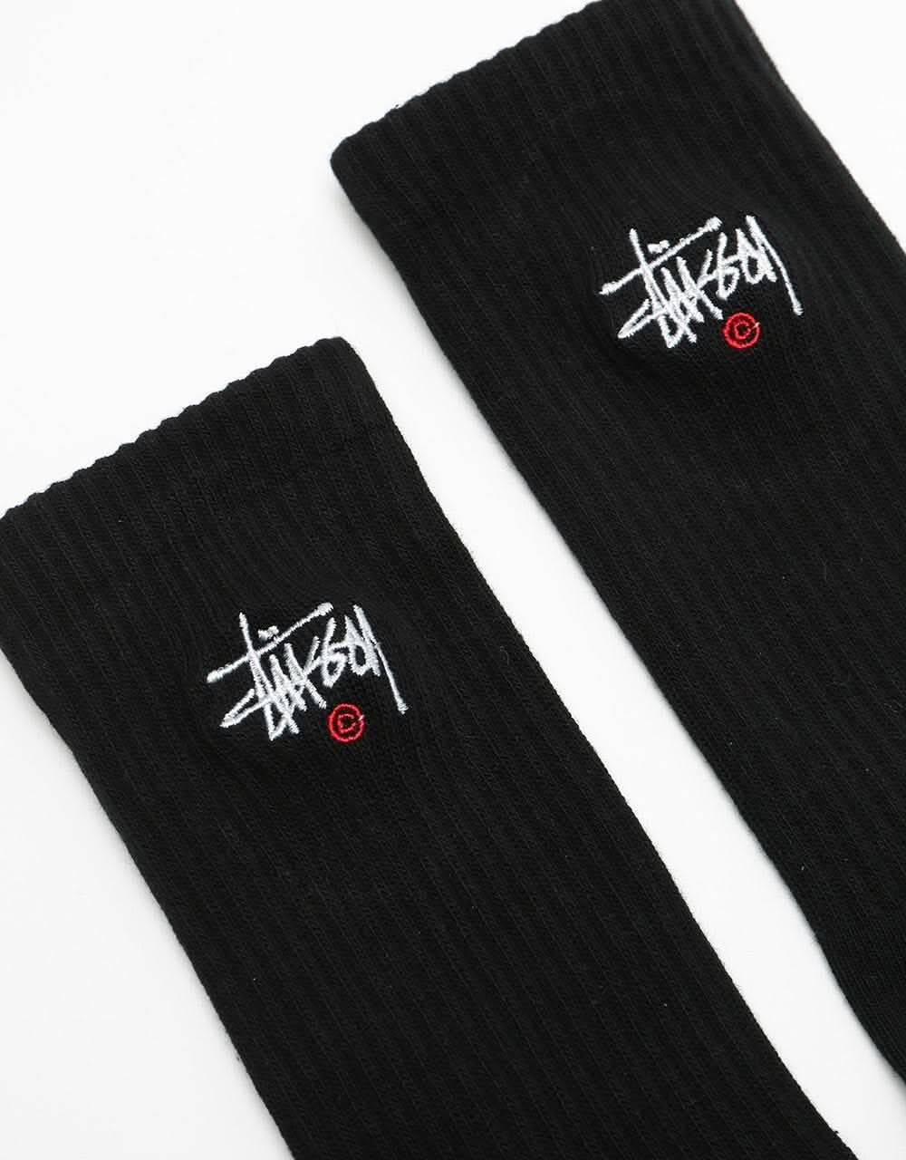 Stüssy Basic Logo Crew Socks - Black