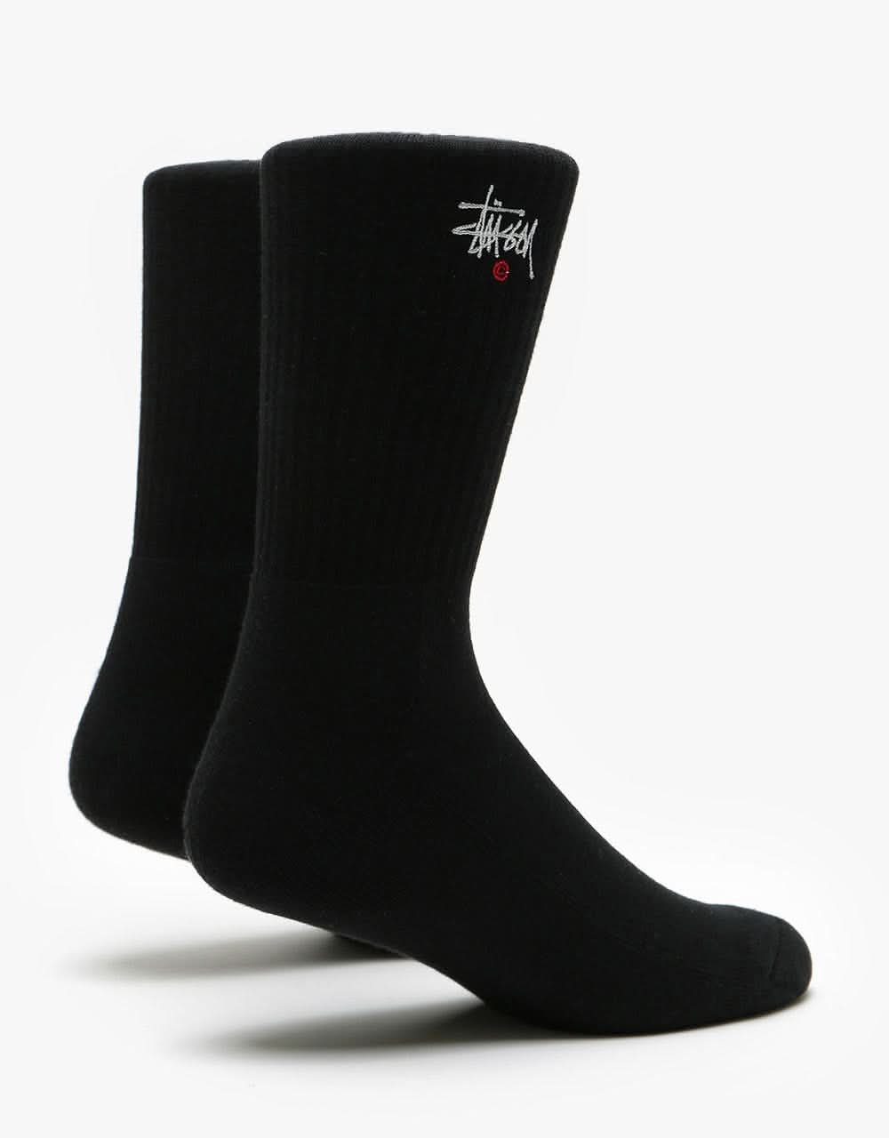 Stüssy Basic Logo Crew Socks - Black