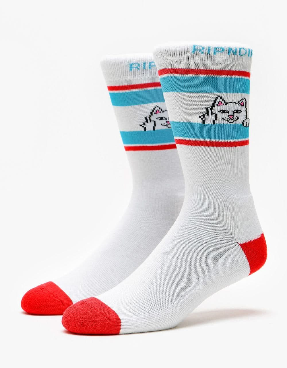 RIPNDIP Peeking Nermal Socks - Red/ Blue