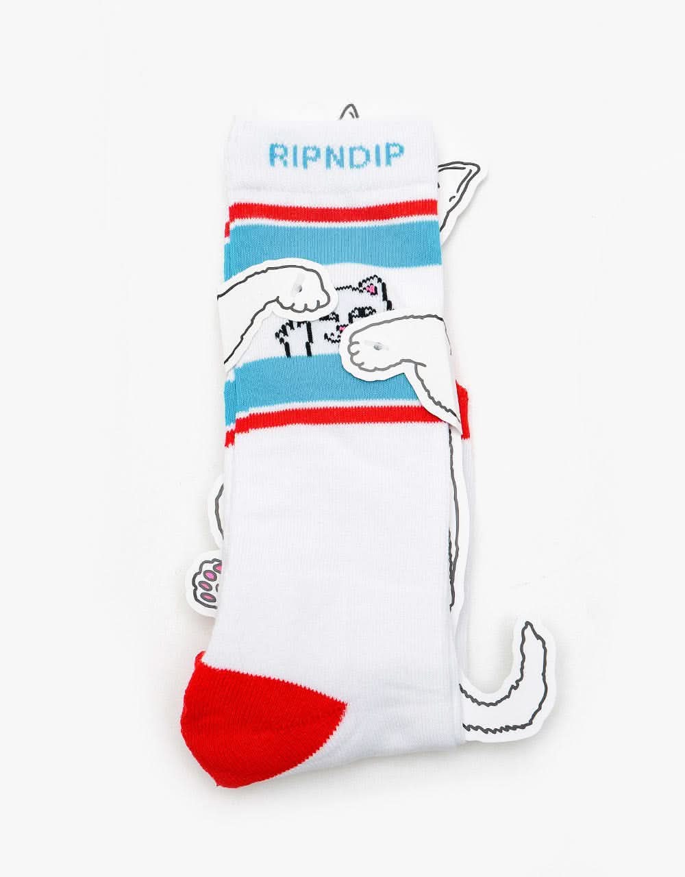 RIPNDIP Peeking Nermal Socks - Red/ Blue