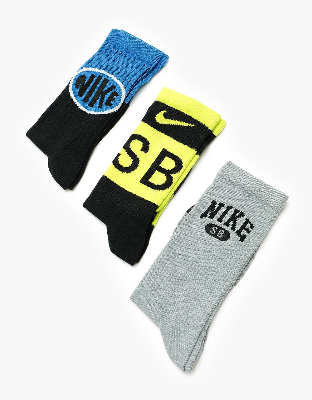 Nike SB Everyday Max Lightweight Socks 3 Pack - Multi-Color