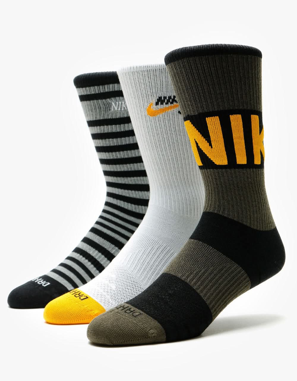 Nike SB Everyday Max Lightweight Socks 3 Pack - Multi-Color