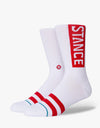 Calzini Stance OG Classic Crew - Bianco/Rosso