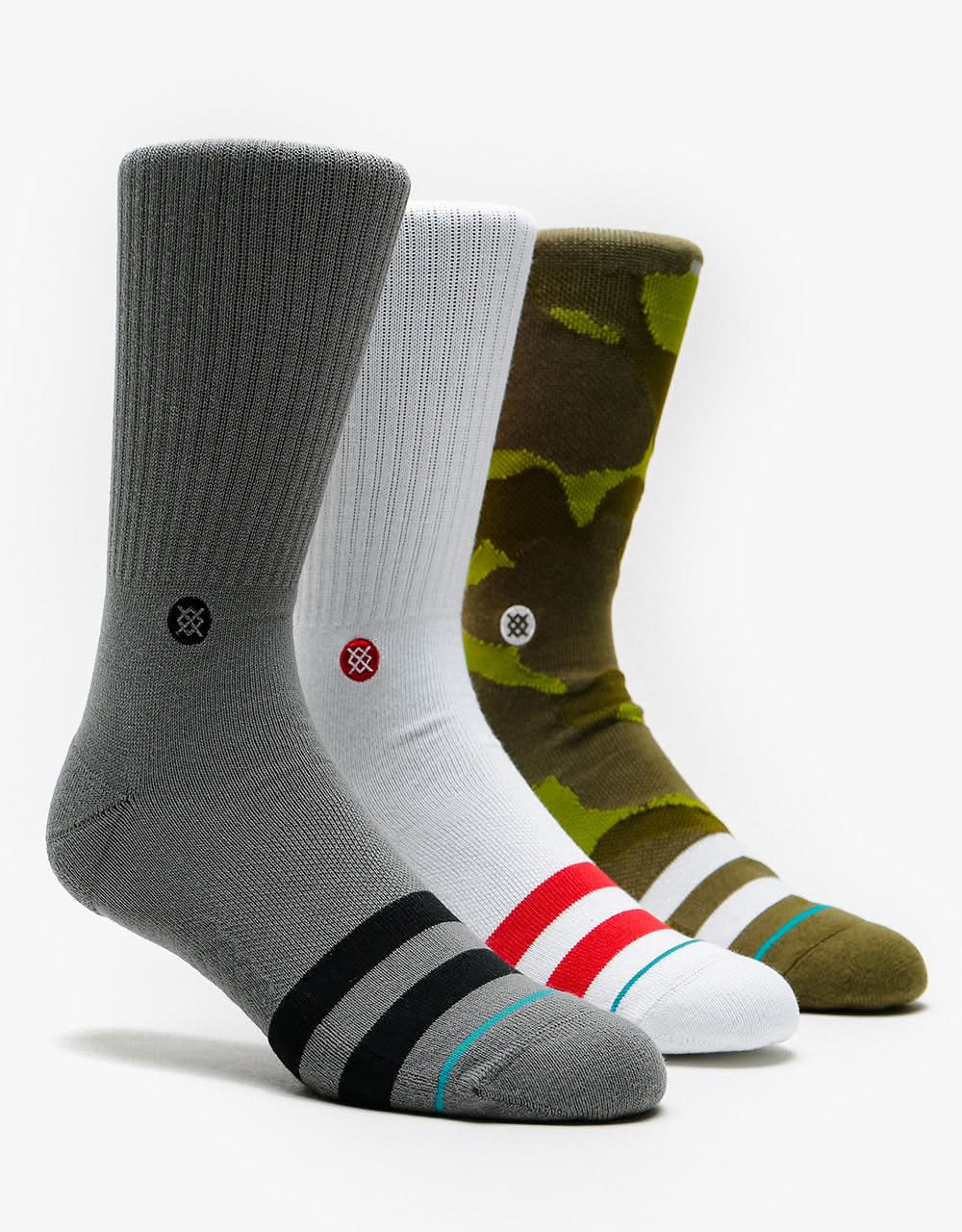 Stance OG 3er-Pack klassische Crew-Socken – Camo