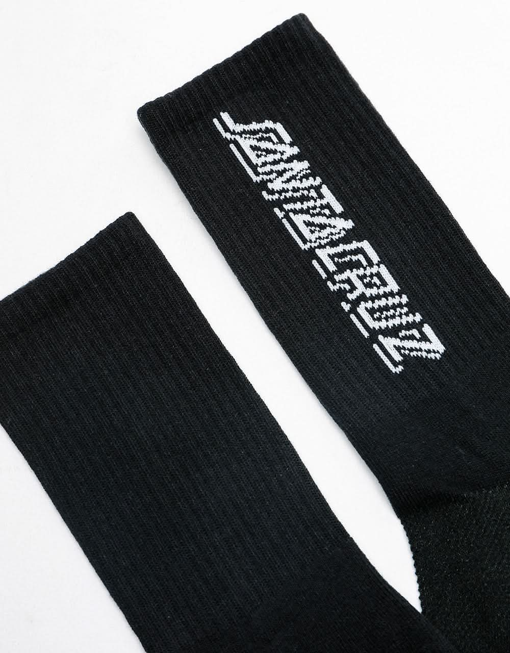 Santa Cruz Contra Strip Socks - Black