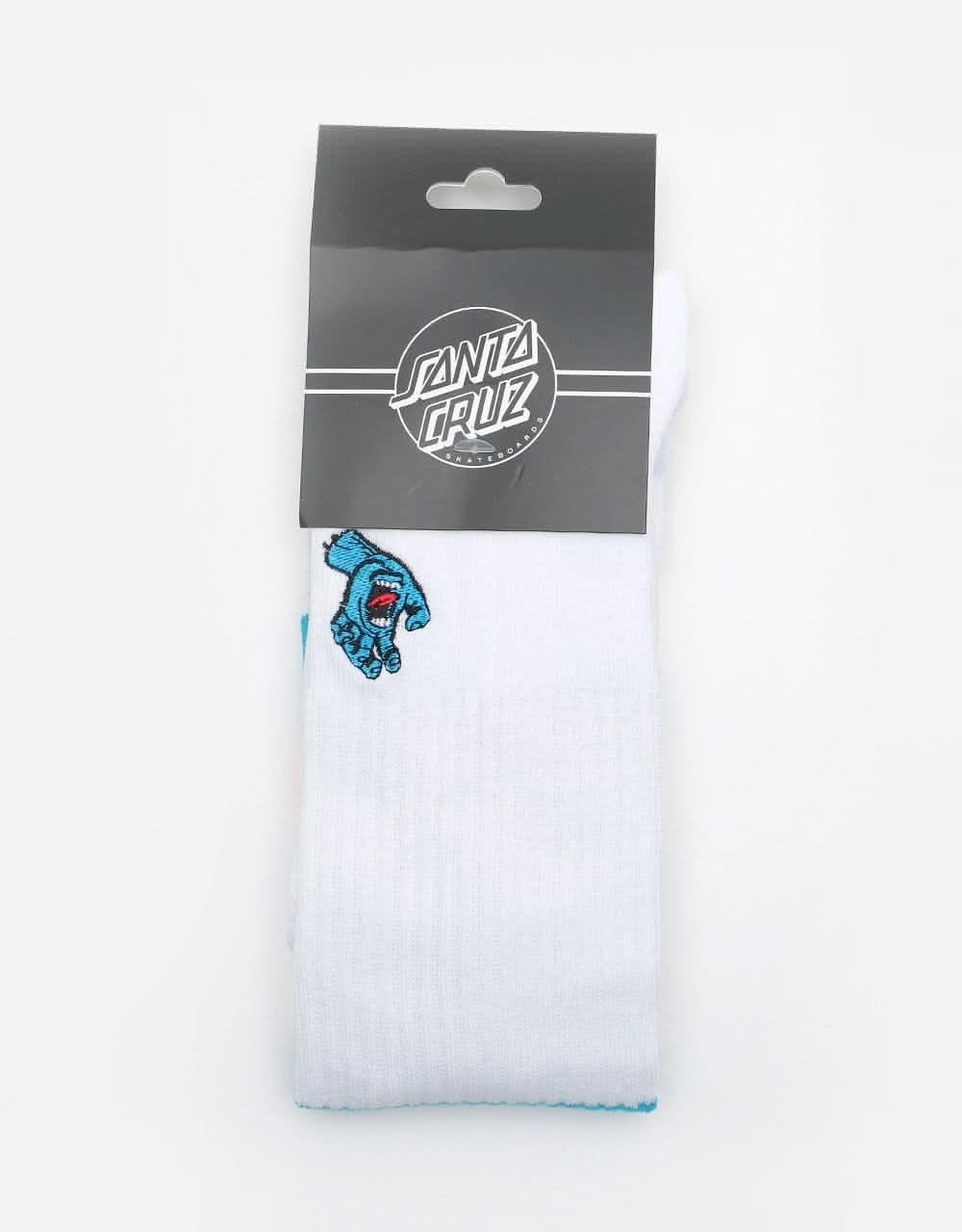 Santa Cruz Screaming Strip Stripe Socks - White