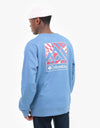 Columbia Logo Fleece Sweatshirt - Bluestone Heather/Block Print