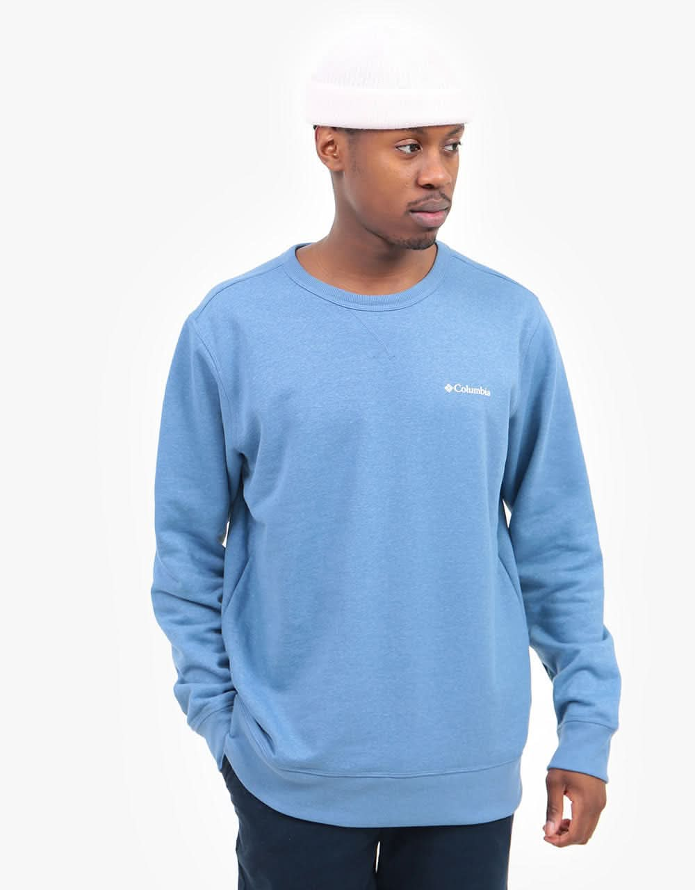 Columbia Logo Fleece Sweatshirt - Bluestone Heather/Block Print