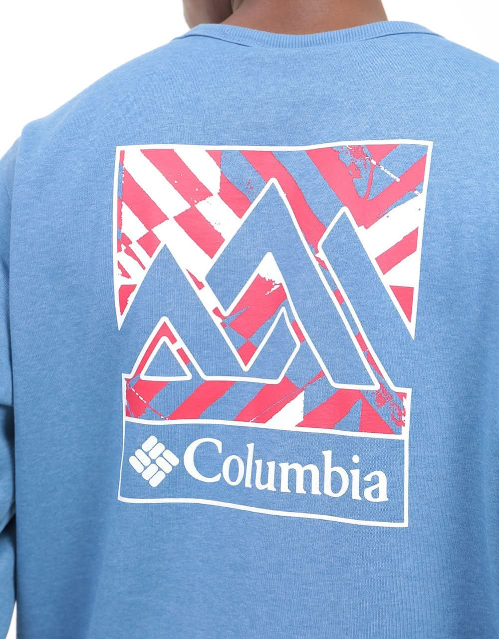 Columbia Logo Fleece Sweatshirt - Bluestone Heather/Block Print